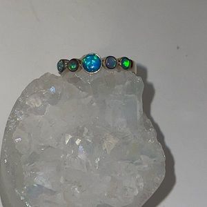 5 stone bezel set ring